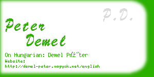 peter demel business card